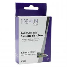 Brother TZe-232 Rouge sur Noir 12mm X 8m |  Premium Tape